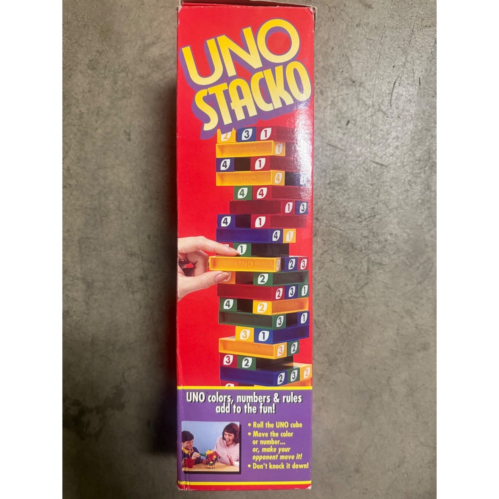 UNO Stacko Vintage Game – Mattel Color & Number Stacking Game